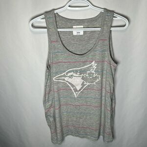Gray Striped Camisole with Toronto Blue Jays Logo